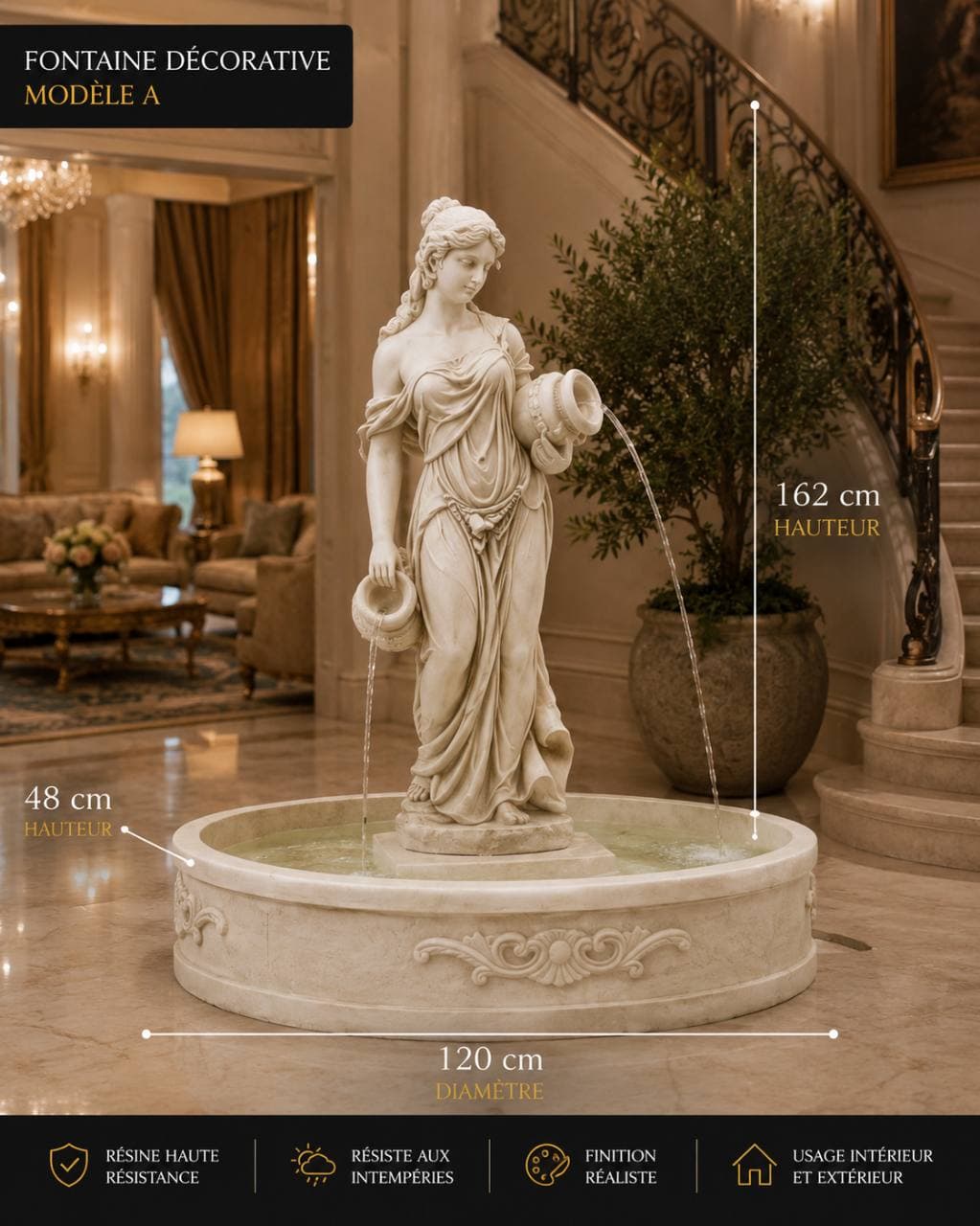 Fontaine décorative Dame